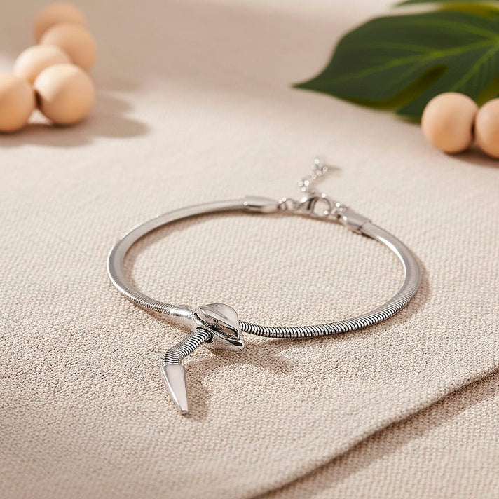 Sleek Snake Bracelet (Size - 9) in Silver Tone V32621992 2