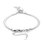 Sleek Snake Bracelet (Size - 9) in Silver Tone