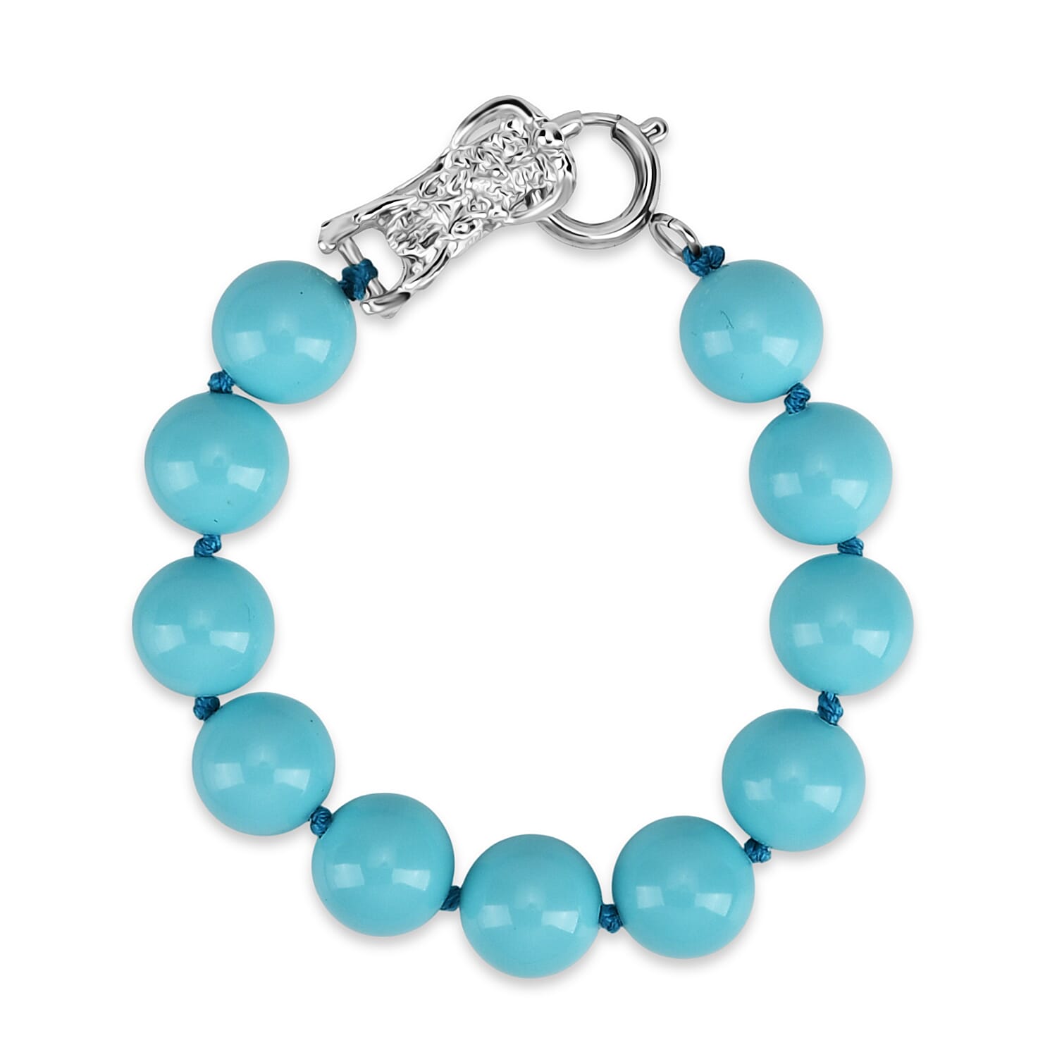 Sleeping Beauty Color Shell Pearl Beads Bracelet (Size - 7.5) 100.00  Ct. 8360049 0