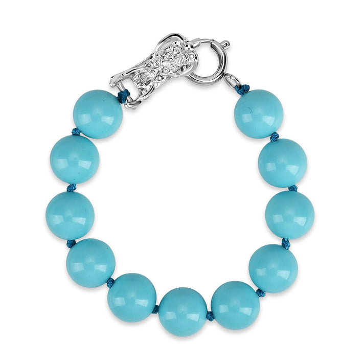 Sleeping Beauty Color Shell Pearl Beads Bracelet (Size - 7.5) 100.00  Ct. 8360049 1