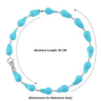 Sleeping Beauty Colour Shell Pearl Beads Necklace (Size - 20)