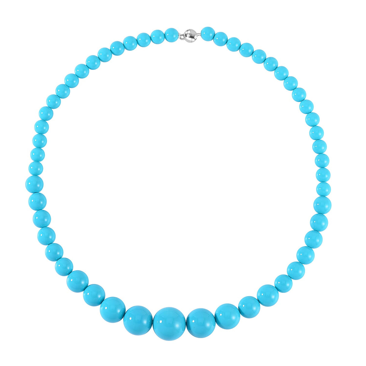 Sleeping Beauty Colour Shell Pearl Necklace (Size - 20) Pure White Stainless Steel  0.01 ct 7650099 0