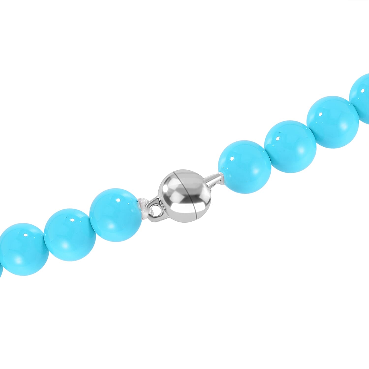 Sleeping Beauty Colour Shell Pearl Necklace (Size - 20) Pure White Stainless Steel  0.01 ct 7650099 4