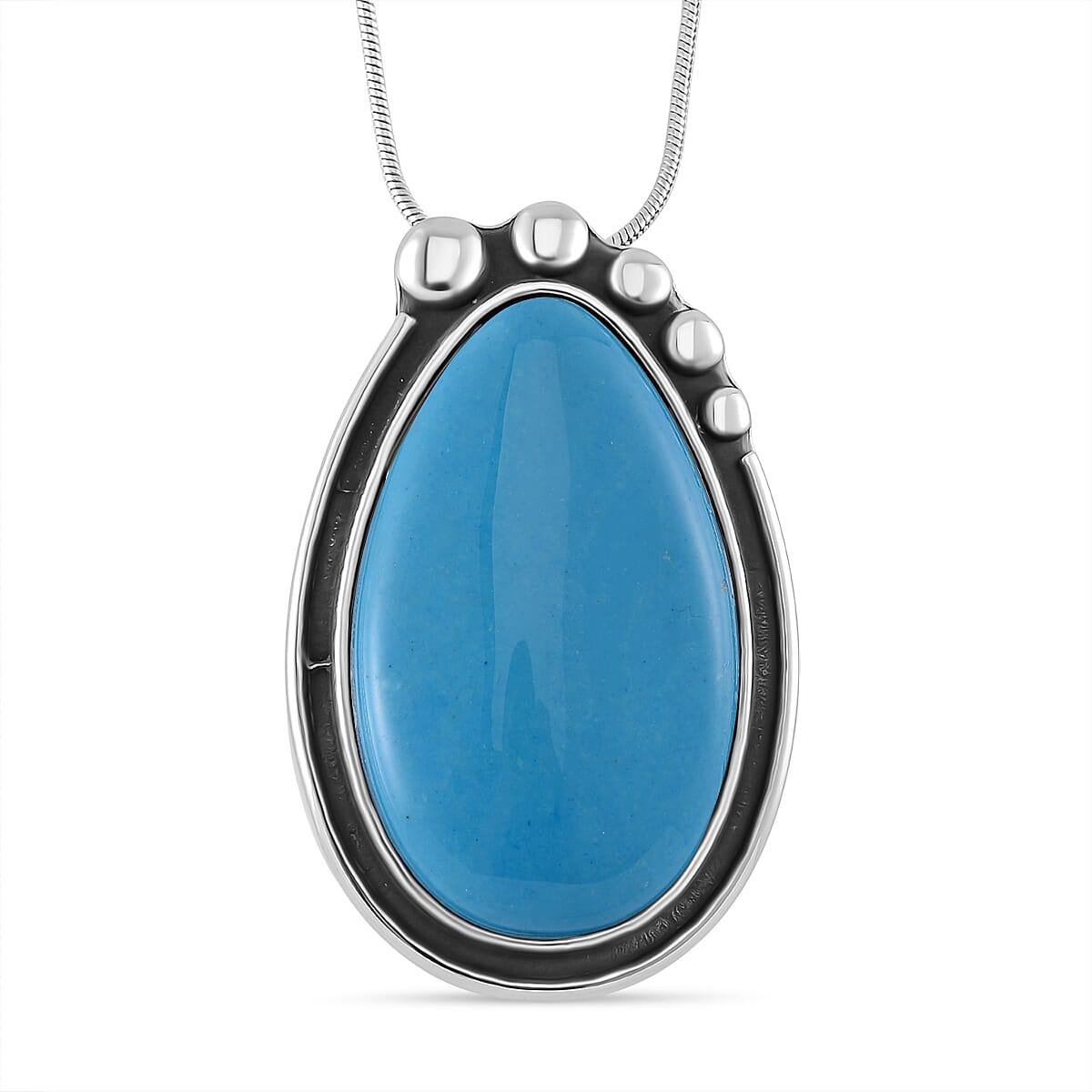 Sleeping Beauty Howlite Pear Necklace (Size - 24 - 4 Ext) 50.00 Ct. 7670349 0
