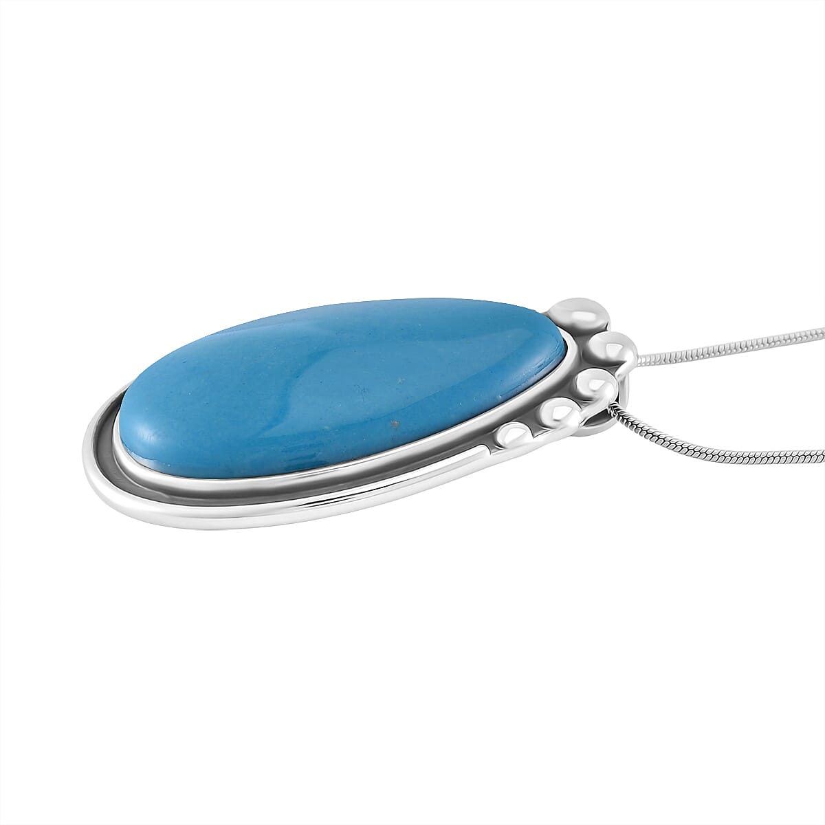 Sleeping Beauty Howlite Pear Necklace (Size - 24 - 4 Ext) 50.00 Ct. 7670349 3