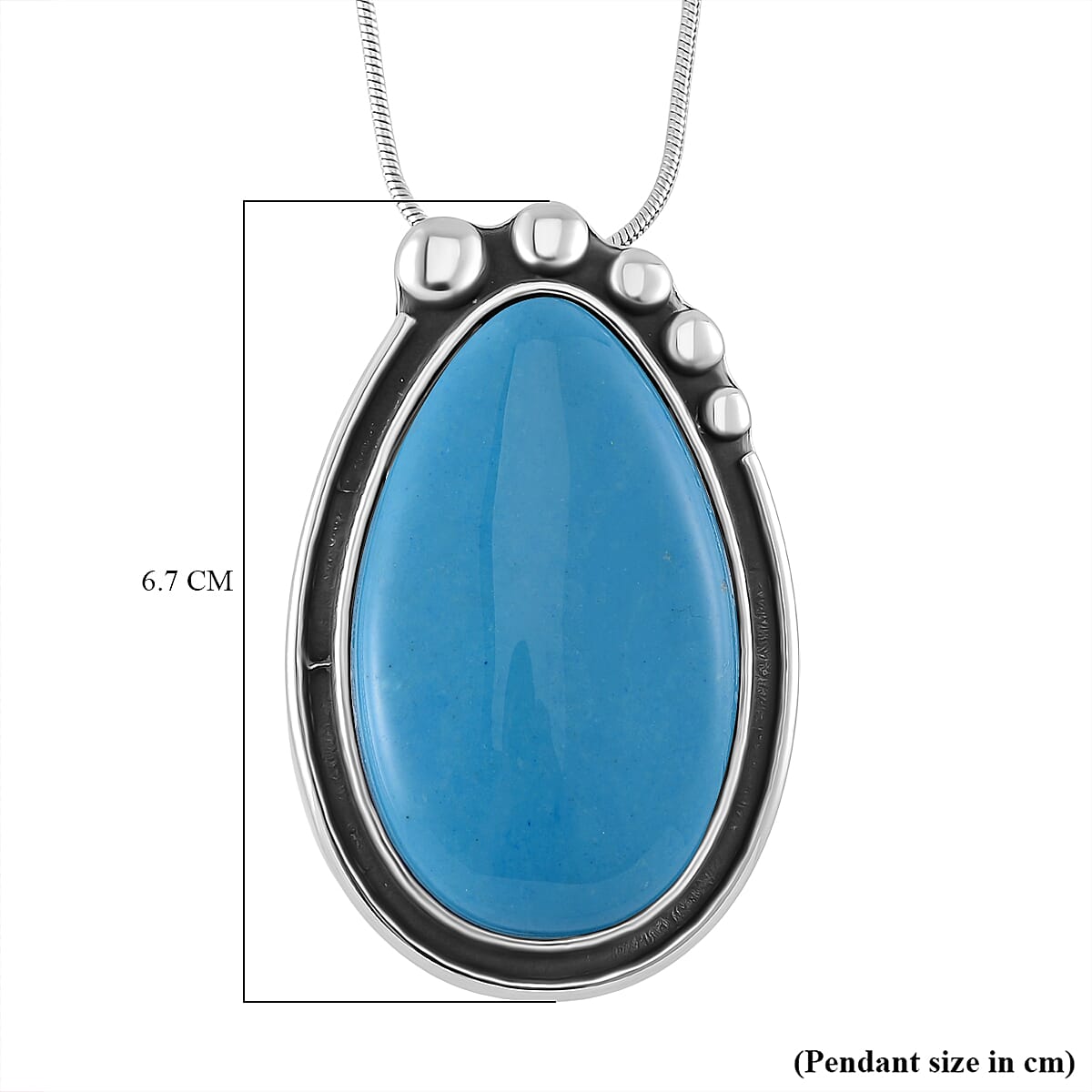 Sleeping Beauty Howlite Pear Necklace (Size - 24 - 4 Ext) 50.00 Ct. 7670349 6