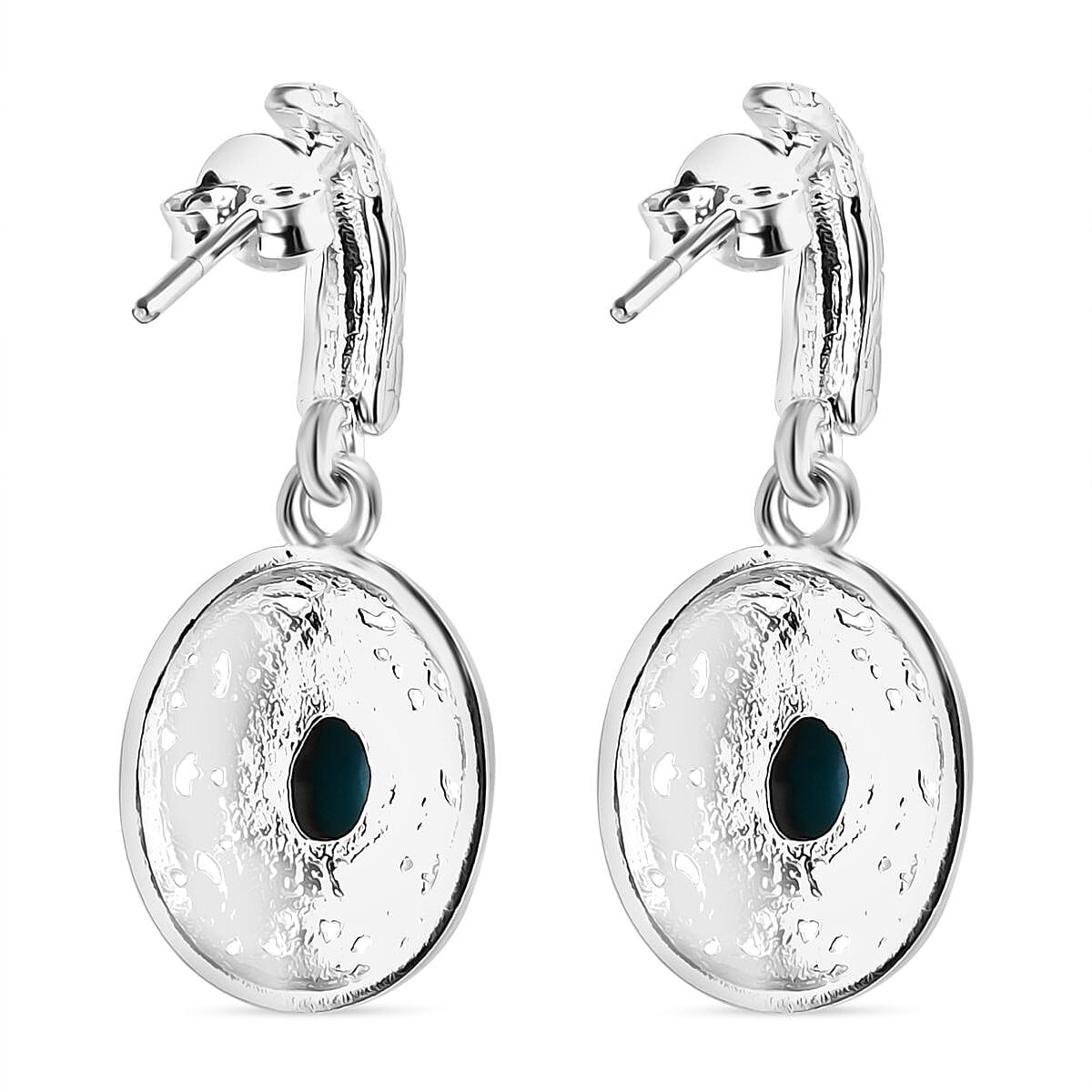 Royal Bali Collection - Handmade Sleeping Beauty Turquoise Earring with Push Back Sterling Silver 1.56 Ct. 7924017 4