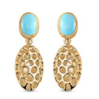 Sleeping Beauty Turquoise Earring  Sterling Silver 1.50 ct  1.500  Ct.