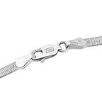 Designer Inspired - Sleeping Beauty Turquoise Herringbone Necklace (Size - 20) in Platinum Overlay Sterling Silver