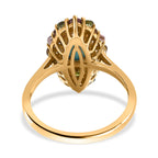Arizona Sleeping Beauty Turquoise & Multi-Tourmaline Ring in 18K Yellow Gold Vermeil Plated Sterling Silver 2.04 Ct.