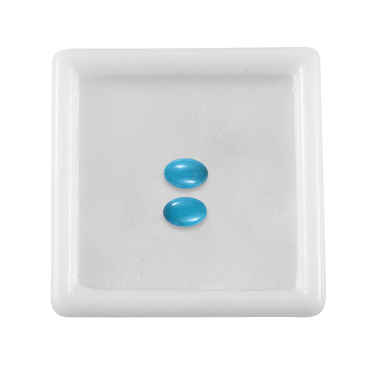 Set of 2 Sleeping Beauty Turquoise Loose Gemstones in Oval Shape (6x4mm) 7932446 3