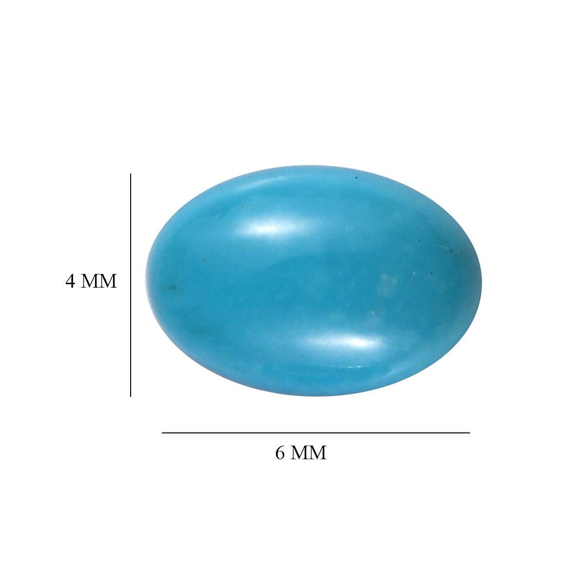 Set of 2 Sleeping Beauty Turquoise Loose Gemstones in Oval Shape (6x4mm) 7932446 4