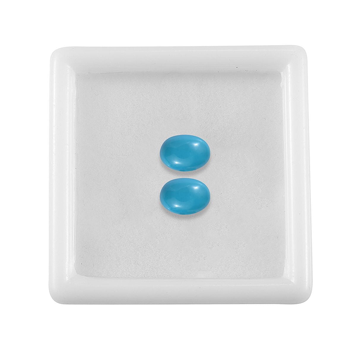Set of 2 Sleeping Beauty Turquoise Loose Gemstones in Oval Shape (7x5mm) 7932445 4