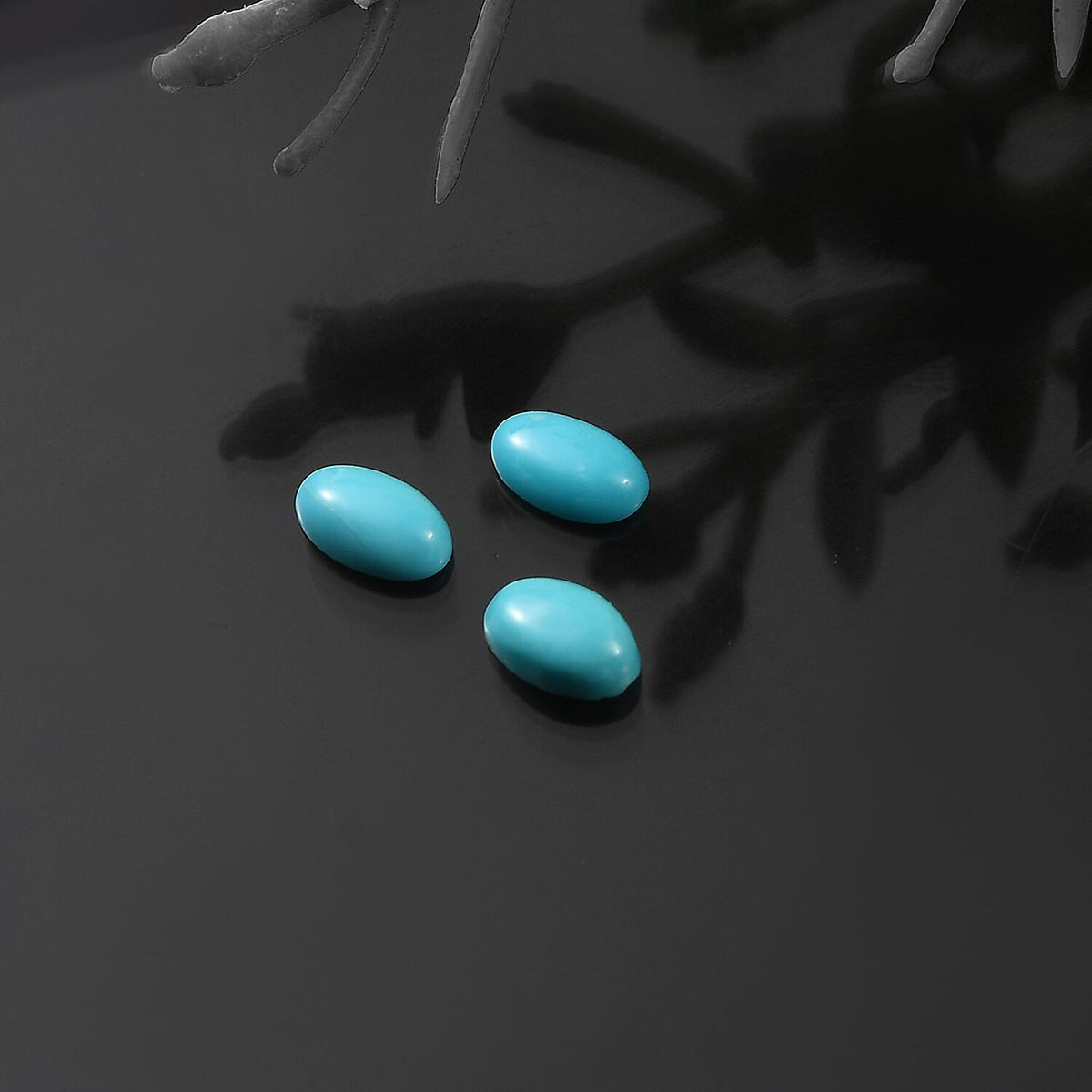 Set of 3 Sleeping Beauty Turquoise Loose Gemstones in Oval Shape 0.55 Ct. 8058826 2