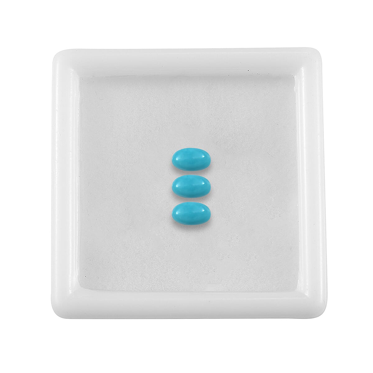 Set of 3 Sleeping Beauty Turquoise Loose Gemstones in Oval Shape 0.55 Ct. 8058826 4