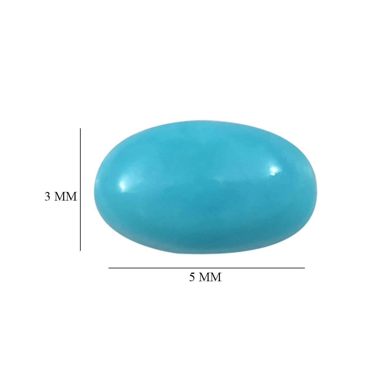 Set of 3 Sleeping Beauty Turquoise Loose Gemstones in Oval Shape 0.55 Ct. 8058826 5