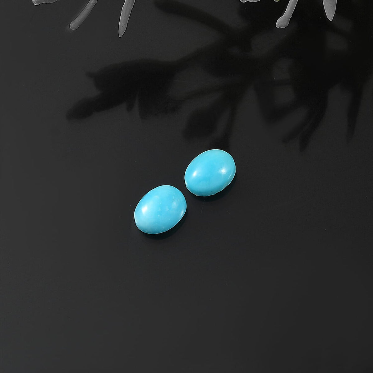 Set of 2 Sleeping Beauty Turquoise Loose Gemstones in Oval Shape 0.56 Ct. 8058672 2