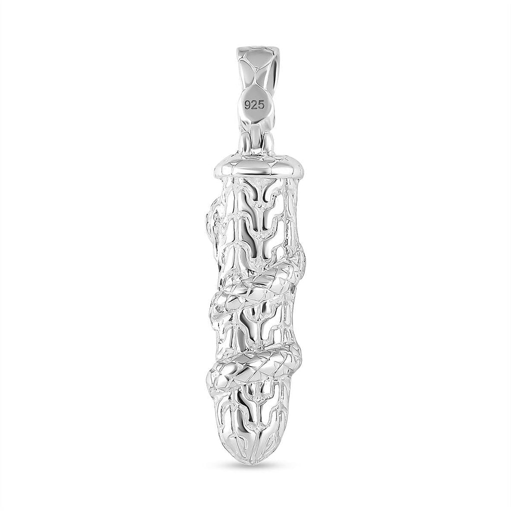 Royal Bali Collection - Handmade Sleeping Beauty Turquoise Pendant Sterling Silver