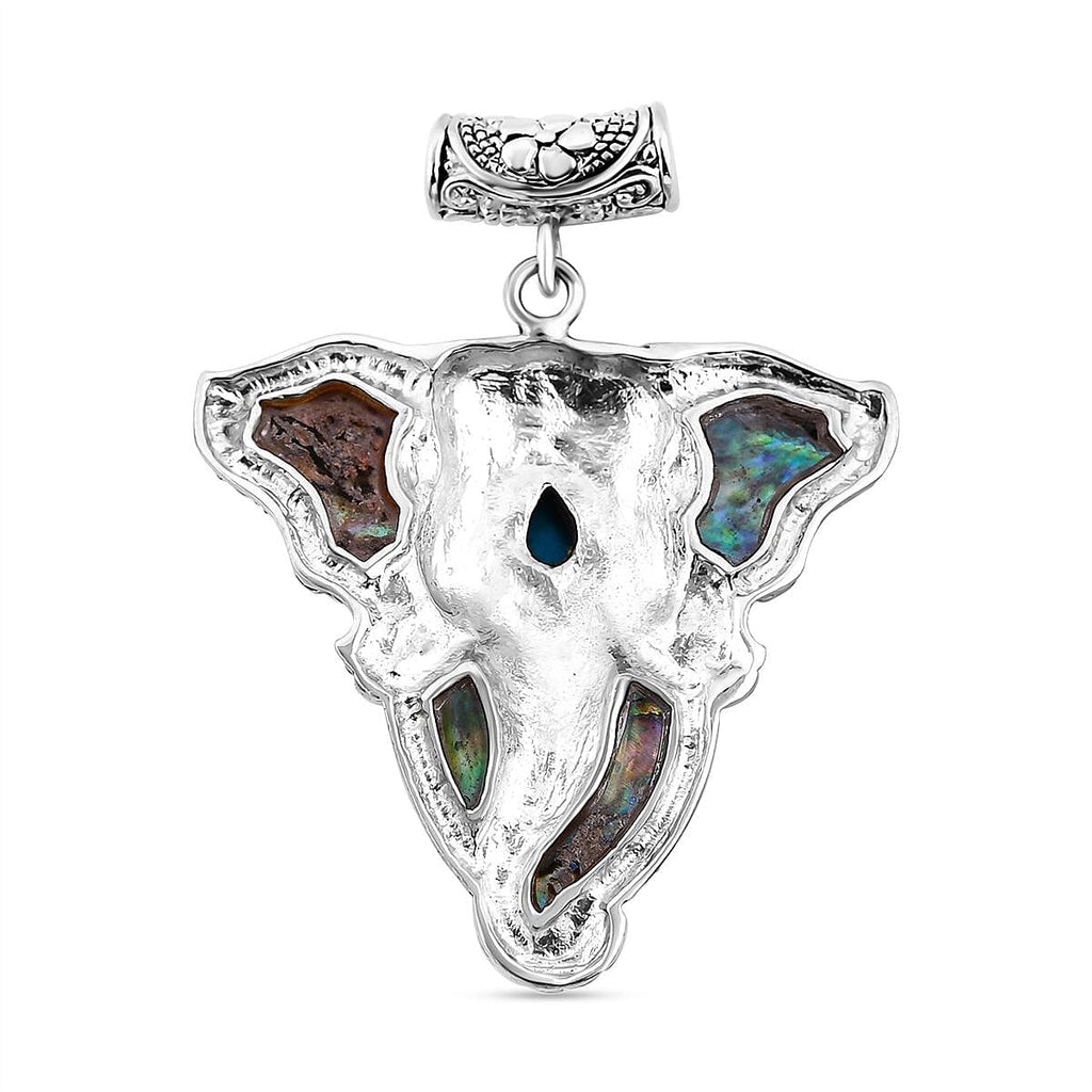 Royal Bali Collection Sleeping Beauty Turquoise  Pendant  Sterling Silver,  Silver Wt. 18 Gms