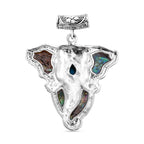 Royal Bali Collection Sleeping Beauty Turquoise  Pendant  Sterling Silver,  Silver Wt. 18 Gms