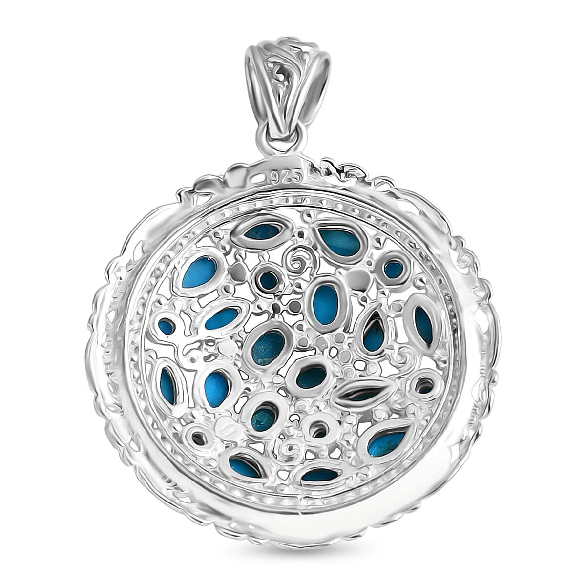 Royal Bali Collection Sleeping Beauty Turquoise Pendant Sterling Silver 3.20 Ct. 8055563 4