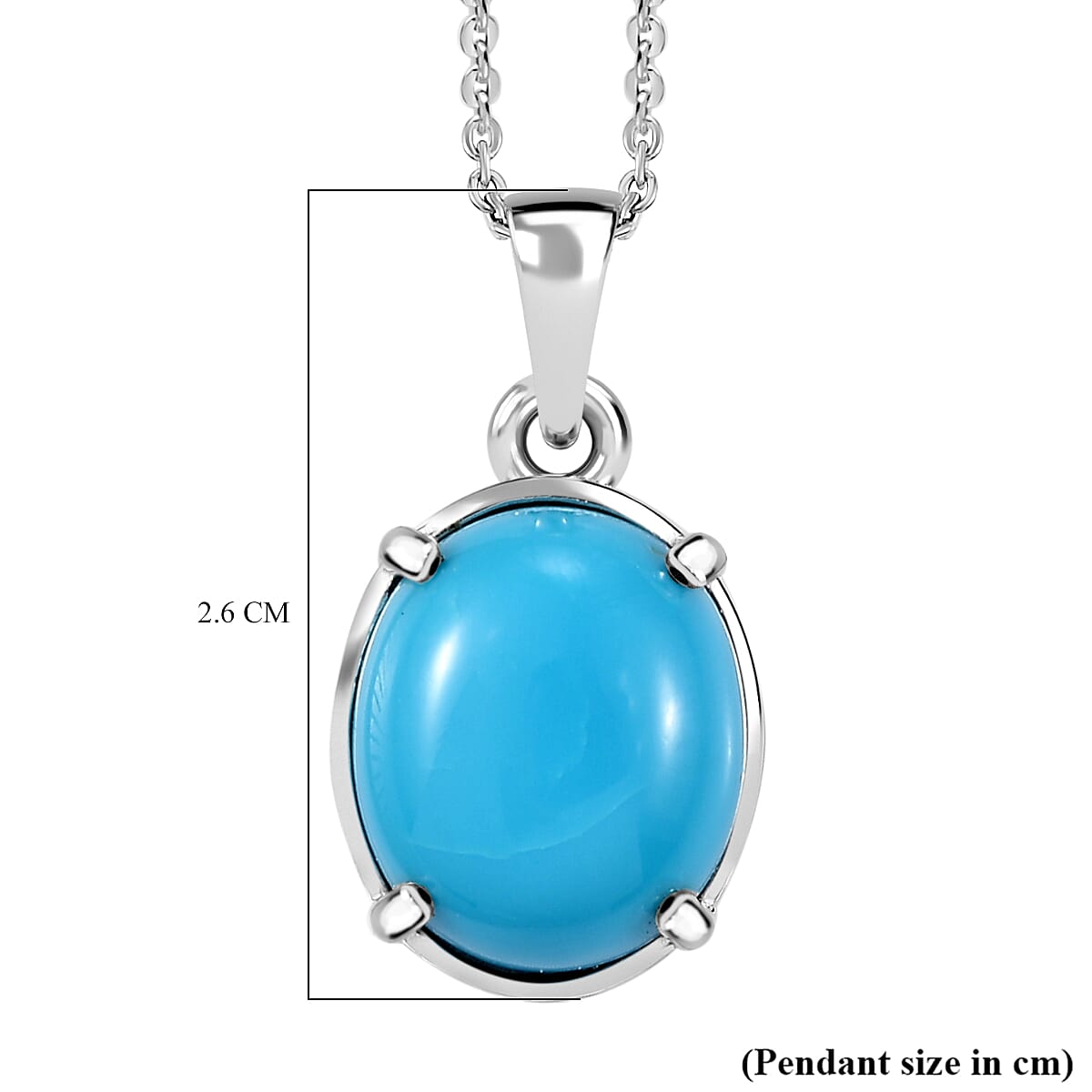 Sleeping Beauty Turquoise Pendant with 24inch Chain 4325124 6