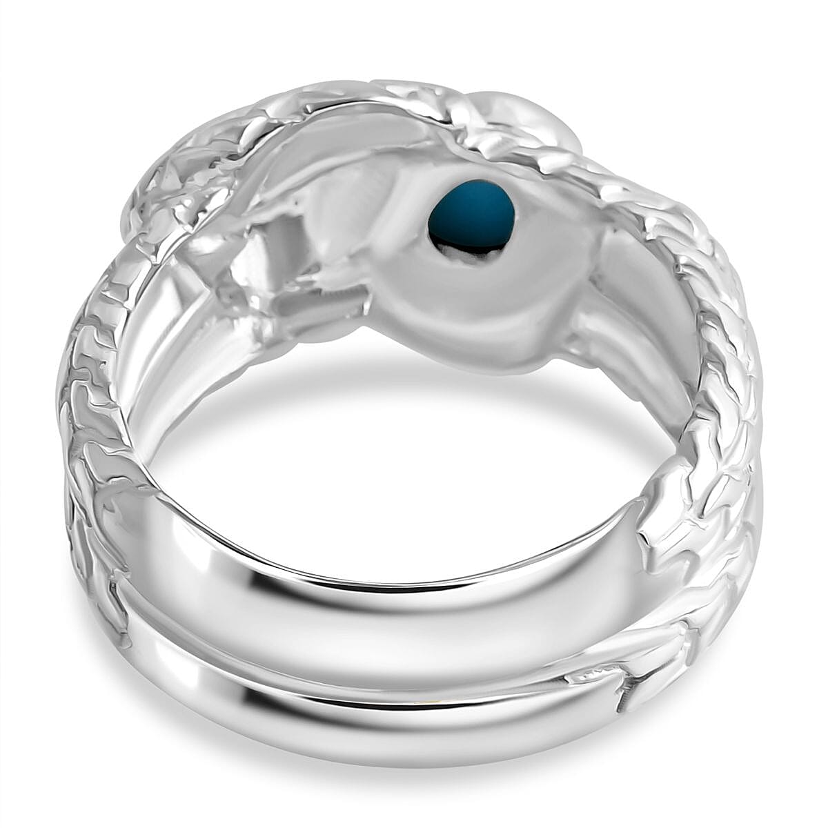 Royal Bali Collection - Handmade Sleeping Beauty Turquoise Dragon Ring Sterling Silver 7923868 4
