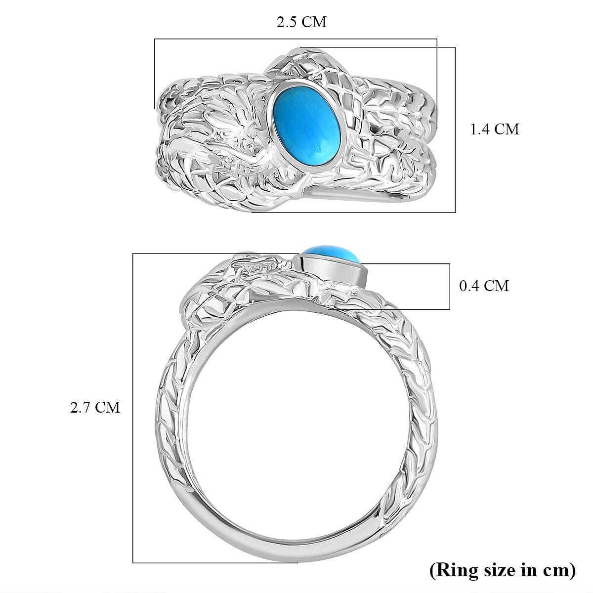 Royal Bali Collection - Handmade Sleeping Beauty Turquoise Dragon Ring Sterling Silver 7923868 5