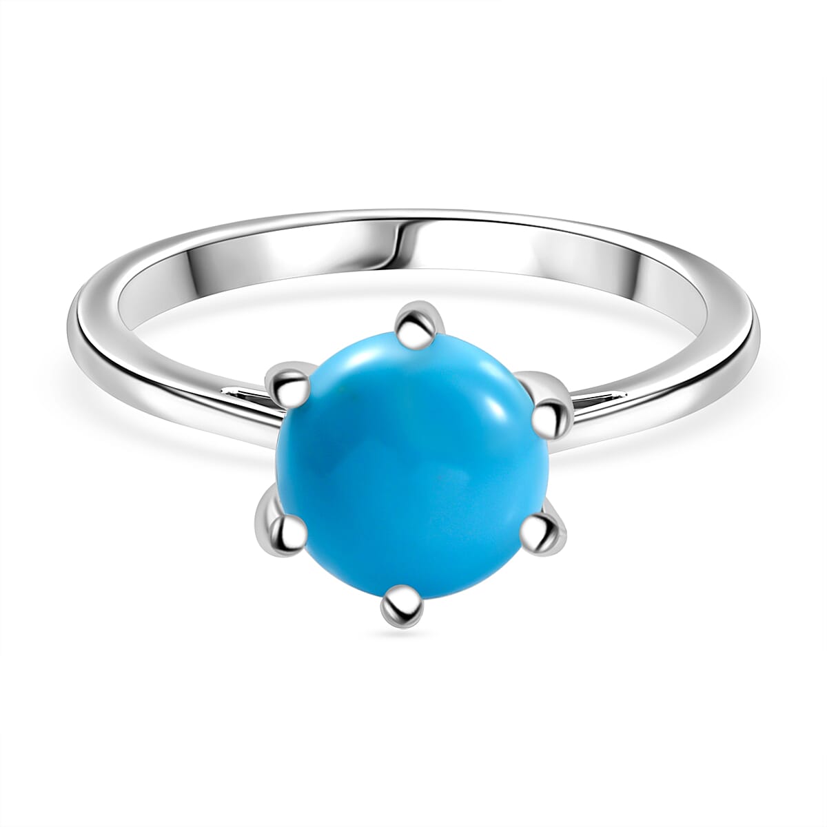 Sleeping Beauty Turquoise Solitaire Ring in Sterling Silver 7971460 0