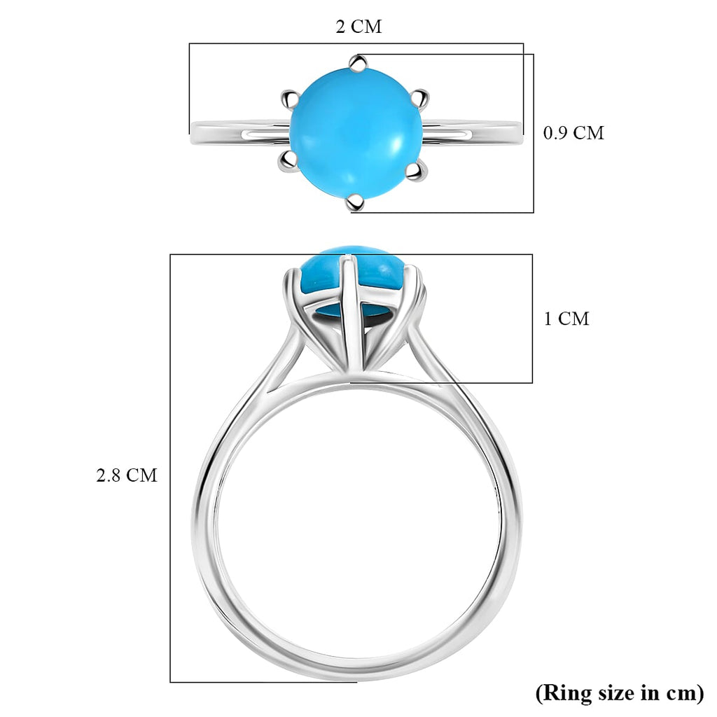 Sleeping Beauty Turquoise Ring Sterling Silver 1.14 Ct.