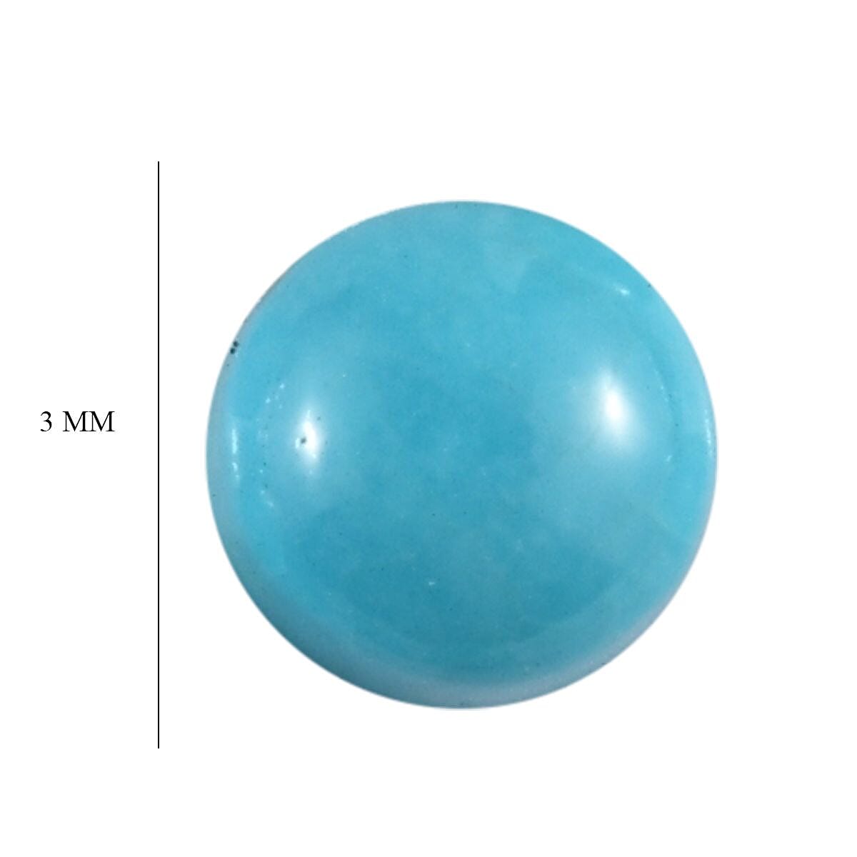 Set of 10 Sleeping Beauty Turquoise Loose Gemstones in Round Shape (3mm) 7932448 5