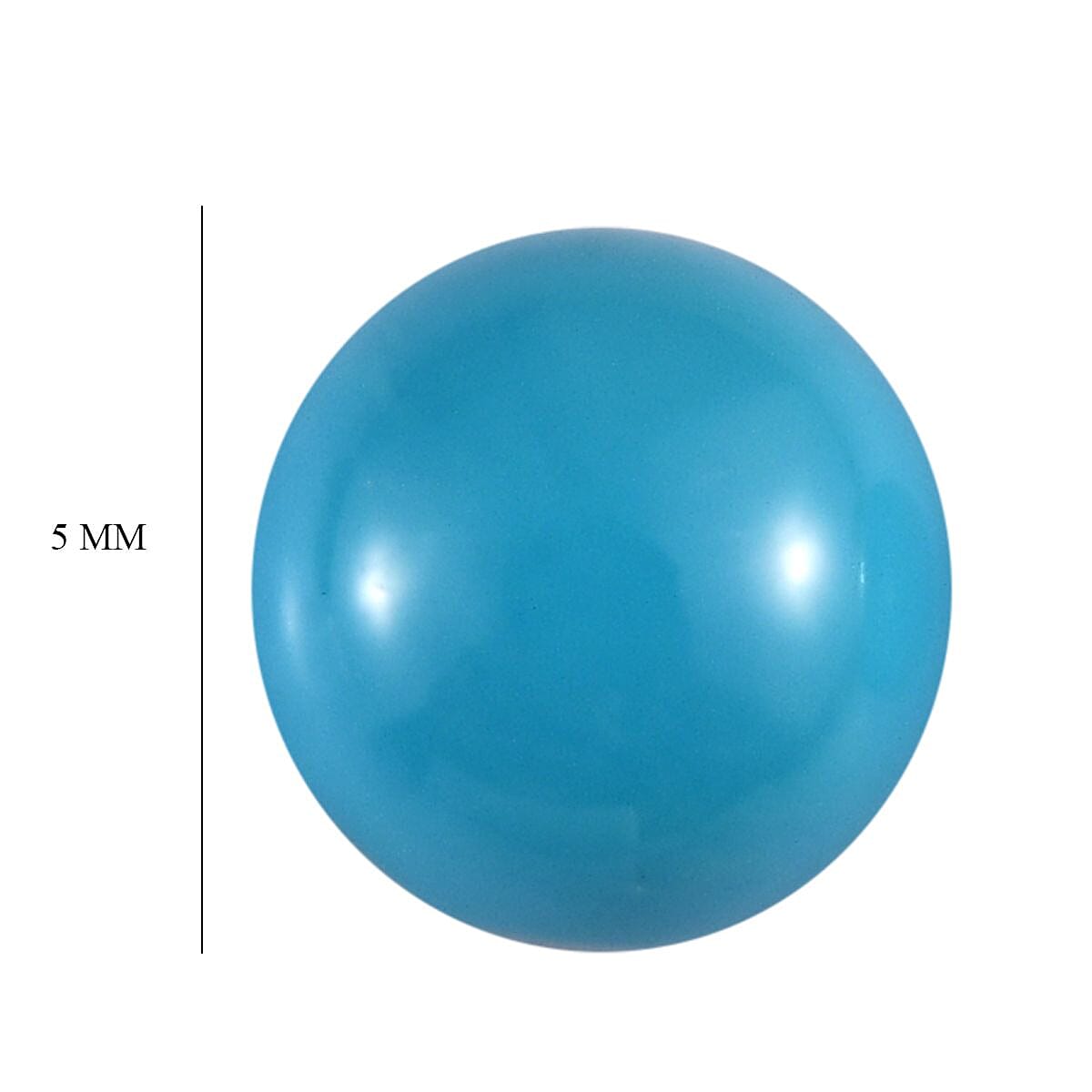 Set of 2 Sleeping Beauty Turquoise Loose Gemstones in Round Shape (5mm) 7932447 5