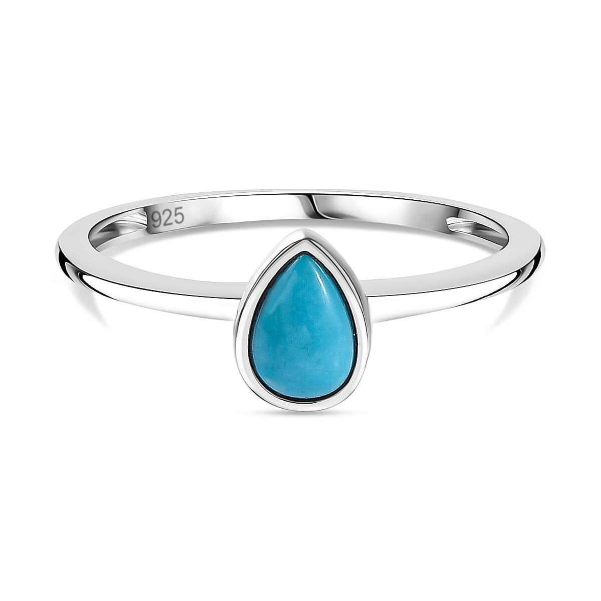 Arizona Sleeping Beauty Turquoise Solitaire Ring in Sterling Silver 7580698 0