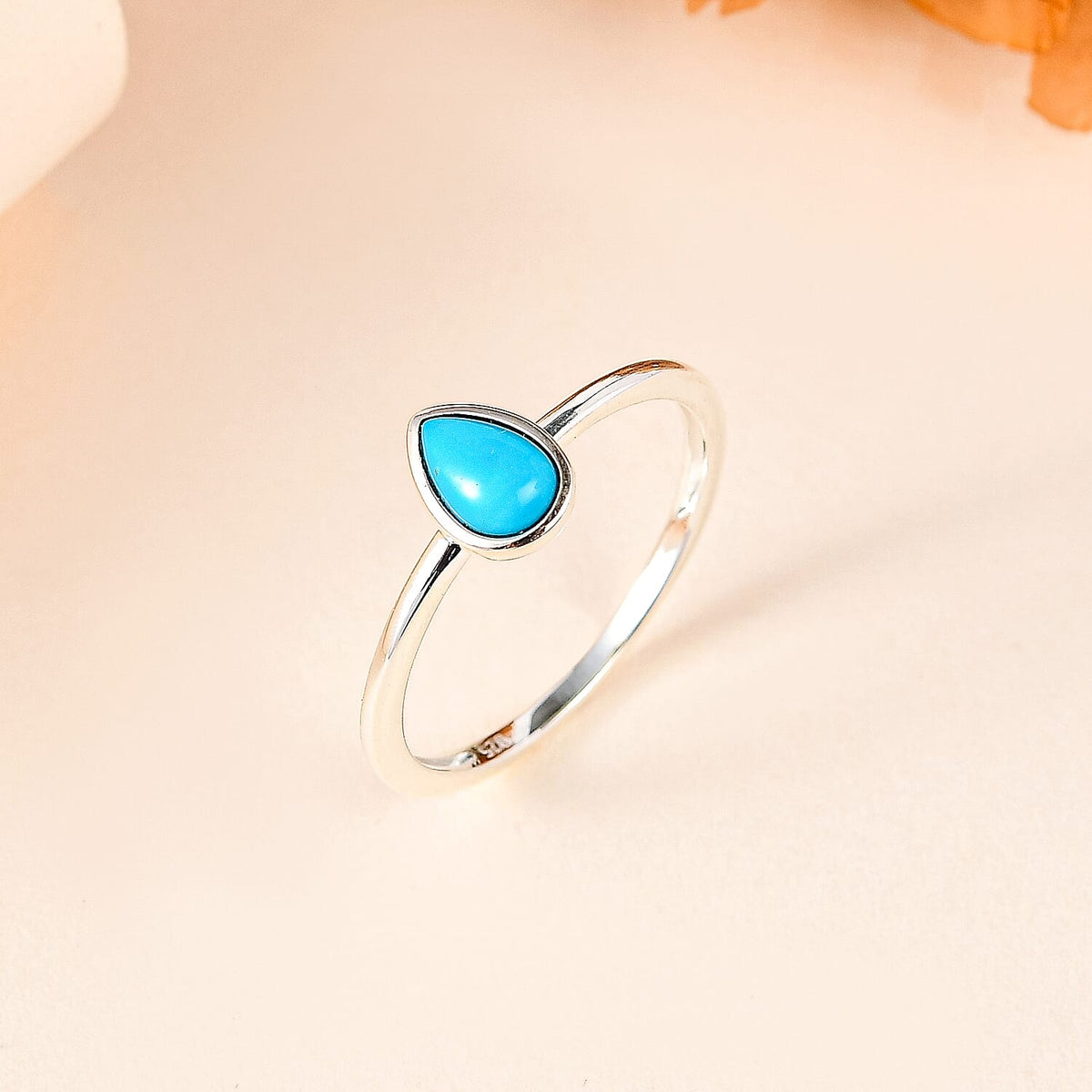 Arizona Sleeping Beauty Turquoise Solitaire Ring in Sterling Silver 7580698 1