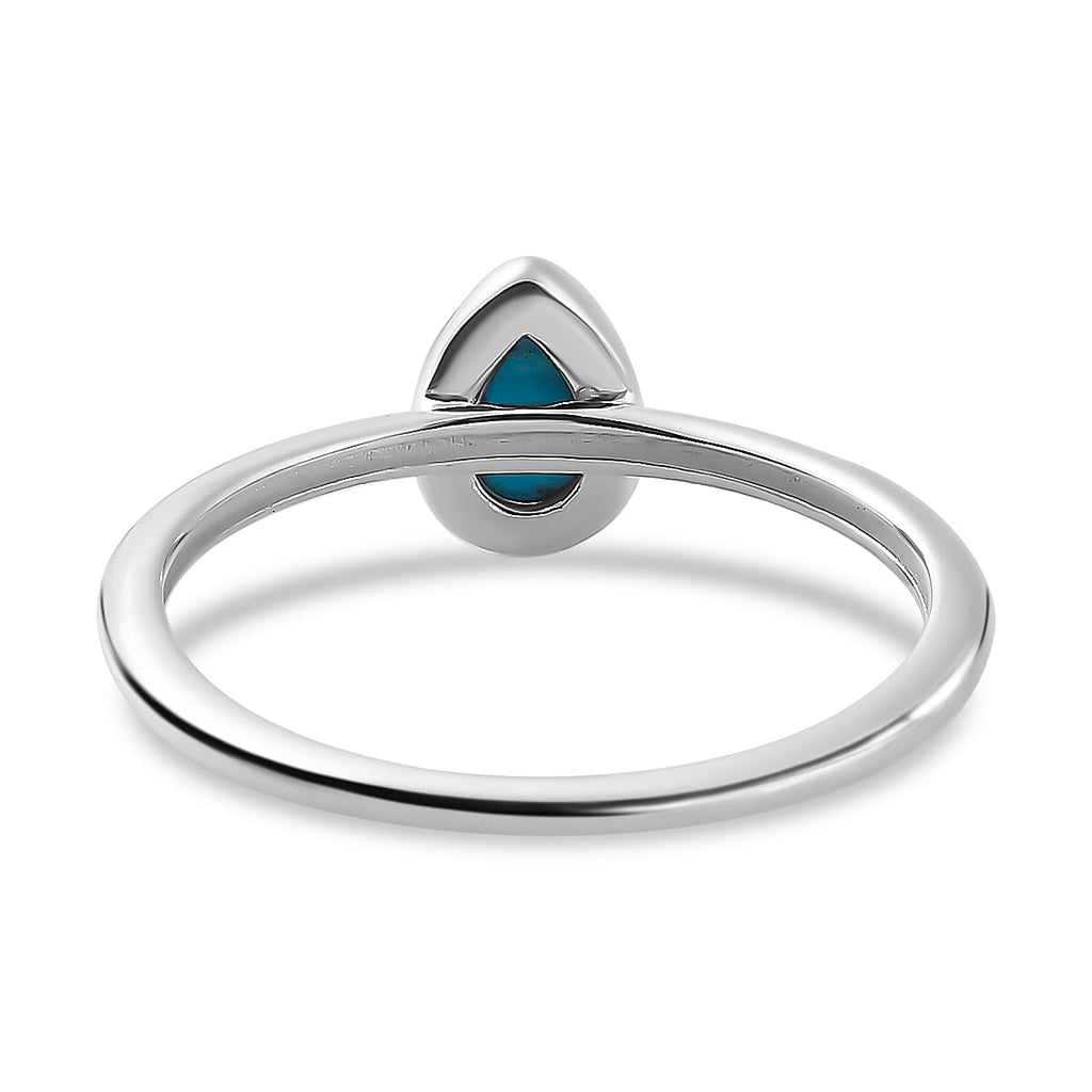 Arizona Sleeping Beauty Turquoise Solitaire Ring in Sterling Silver