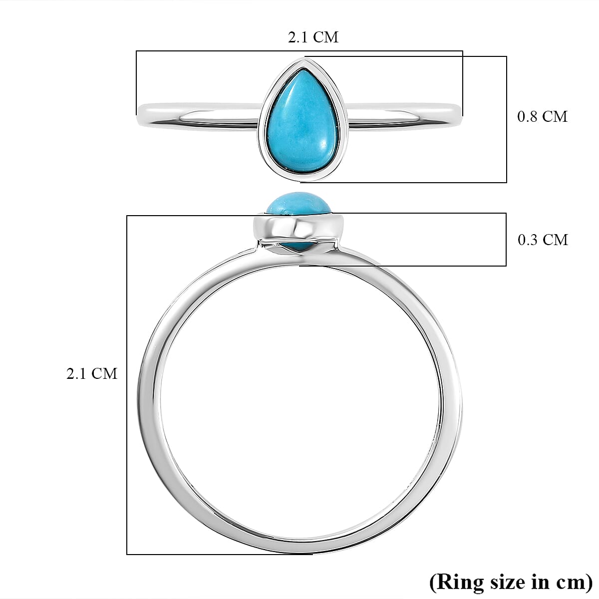 Arizona Sleeping Beauty Turquoise Solitaire Ring in Sterling Silver 7580698 5