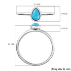 Arizona Sleeping Beauty Turquoise Solitaire Ring in Sterling Silver