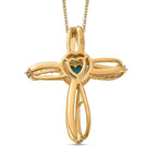 Sleeping Beauty Turquoise,  White Zircon Pendant with Chain (Size 20) in Vermeil YG Sterling Silver 1.60 ct  Silver Wt. 5.87 Gms  2.110  Ct.