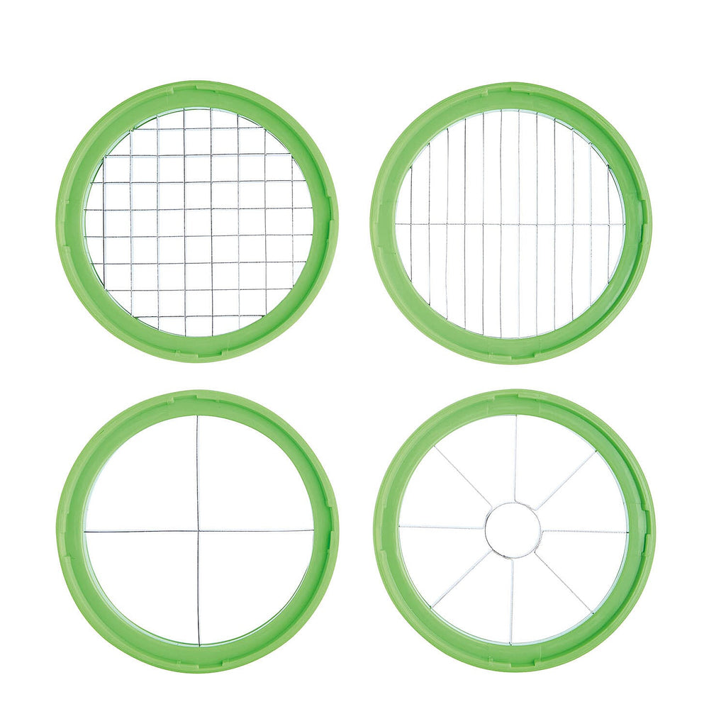 KitchenCraft Healthy Eating Four in One Multi Slicer and Corer, Sleeved - Green