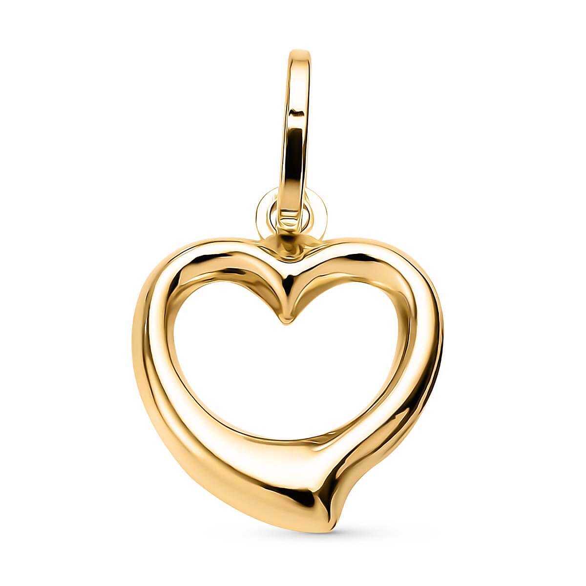 Small Open Heart Pendant in 9K Yellow Gold 3593025 0