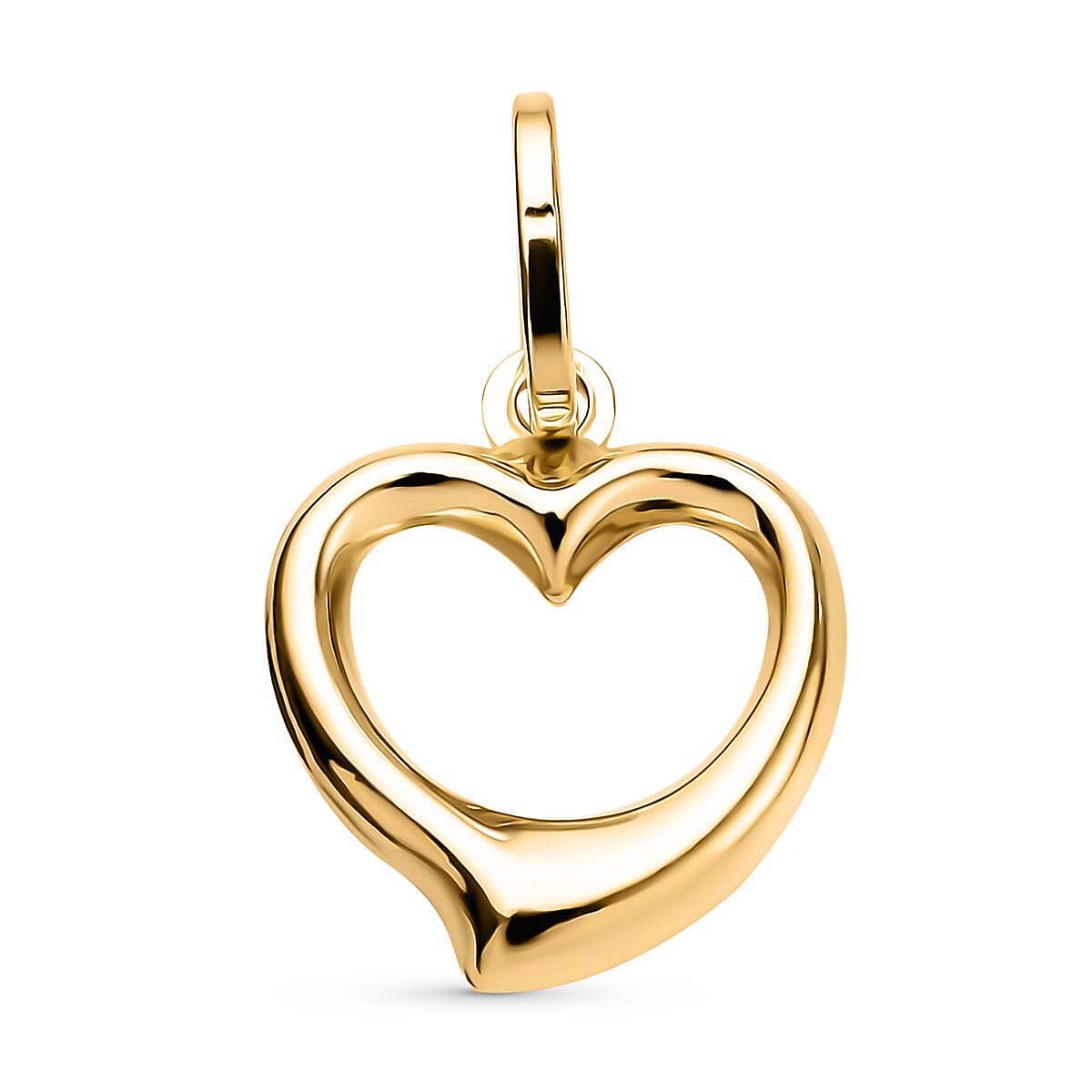 Small Open Heart Pendant in 9K Yellow Gold 3593025 1