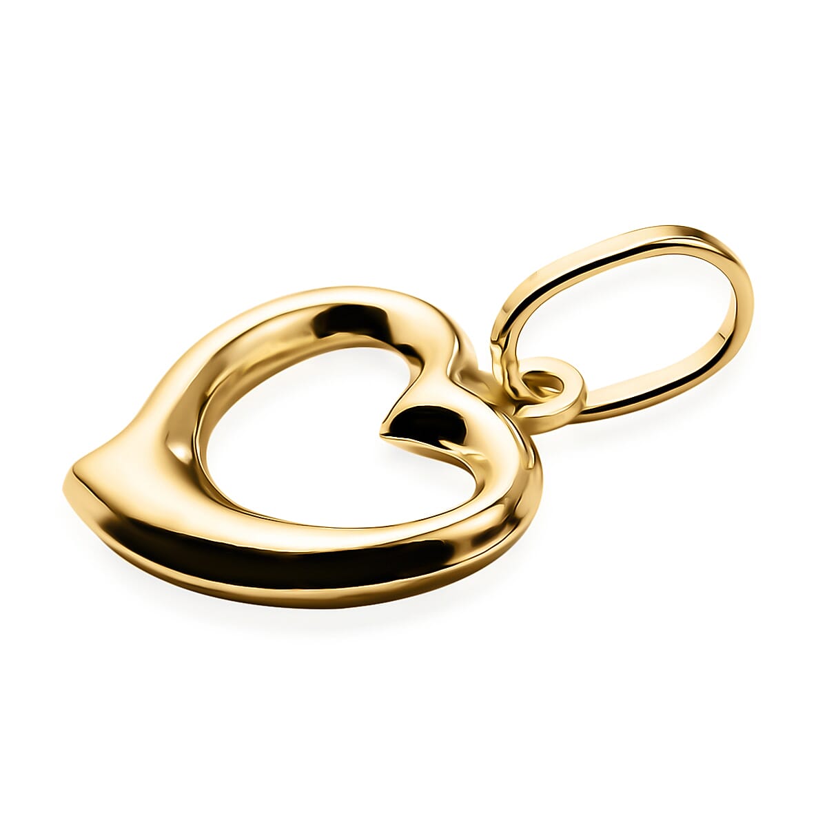 Small Open Heart Pendant in 9K Yellow Gold 3593025 2