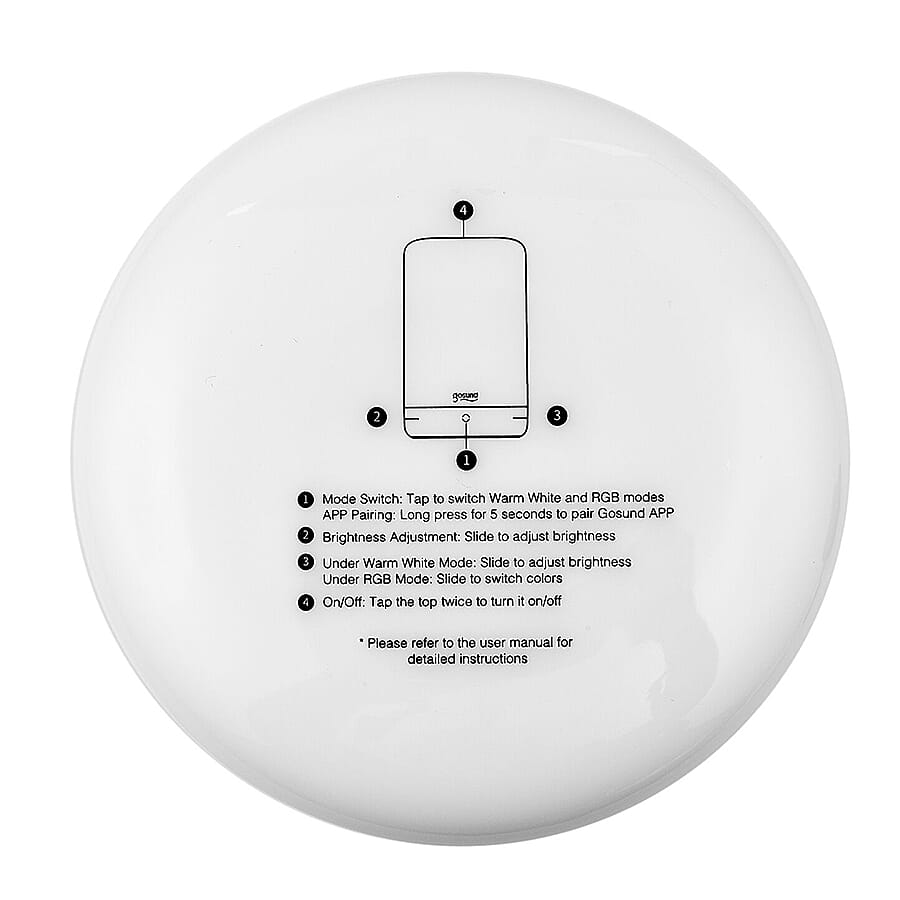 Gosund Smart Colour Changing LED Table Lamp with Voice Control and Soft Dimming Feature - Grey