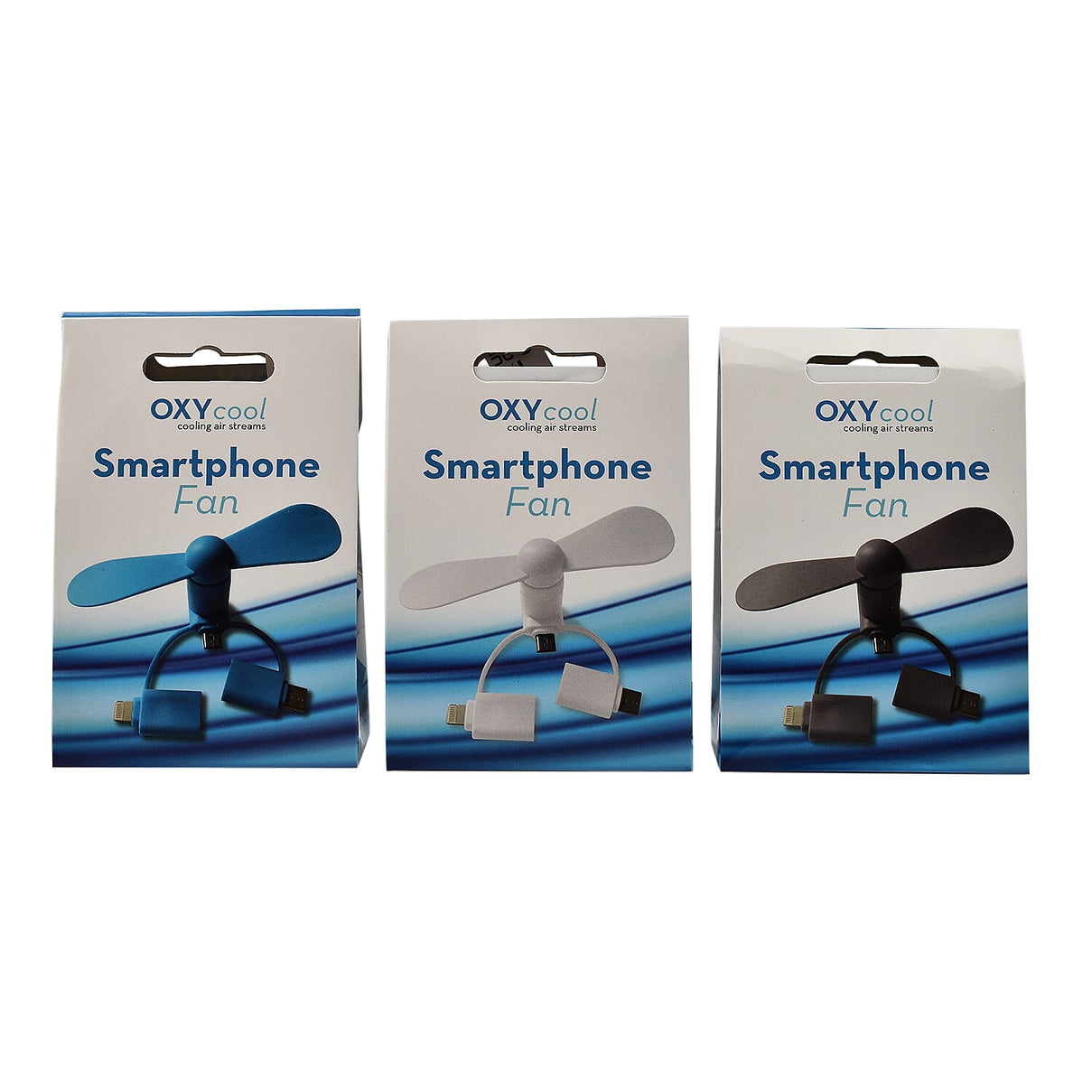 Oxycool Electric Smartphone Fan - Set of 3 4283569 0