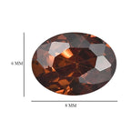 Smoky Cubic Zirconia Oval Shape Gemstone 2.18 Ct. - 8x6 mm