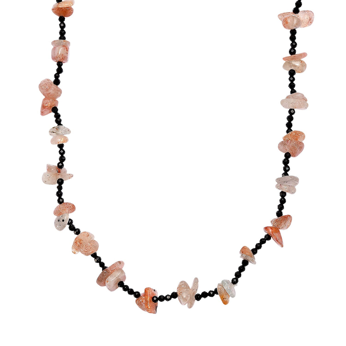Smoky Quartz &amp; Black Spinel Stone Necklace (Size 36) 280.00 Ct. 8287803 0
