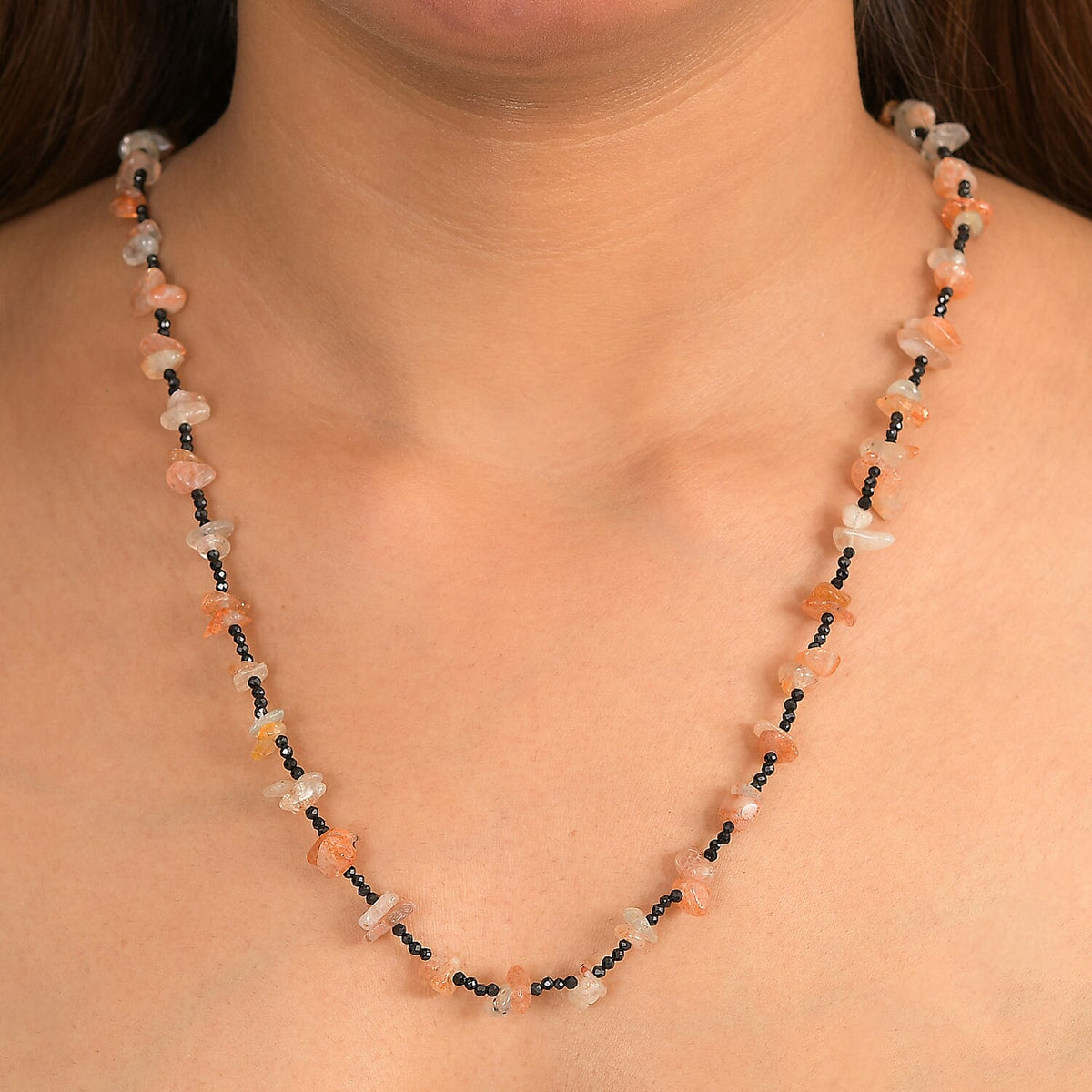 Smoky Quartz &amp; Black Spinel Stone Necklace (Size 36) 280.00 Ct. 8287803 3