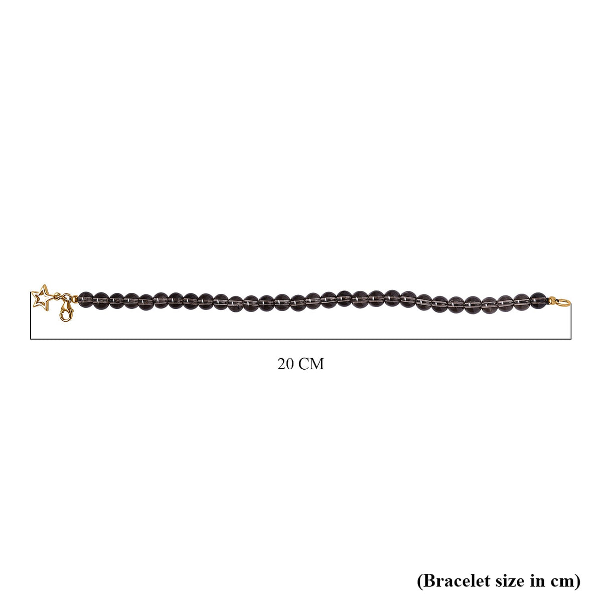 Smoky Quartz  Bracelet (Size - 7.5) in 18K Vermeil Yellow Gold Plated Rhodium Overlay Sterling Silver 45.0 Ct. 7955893 5