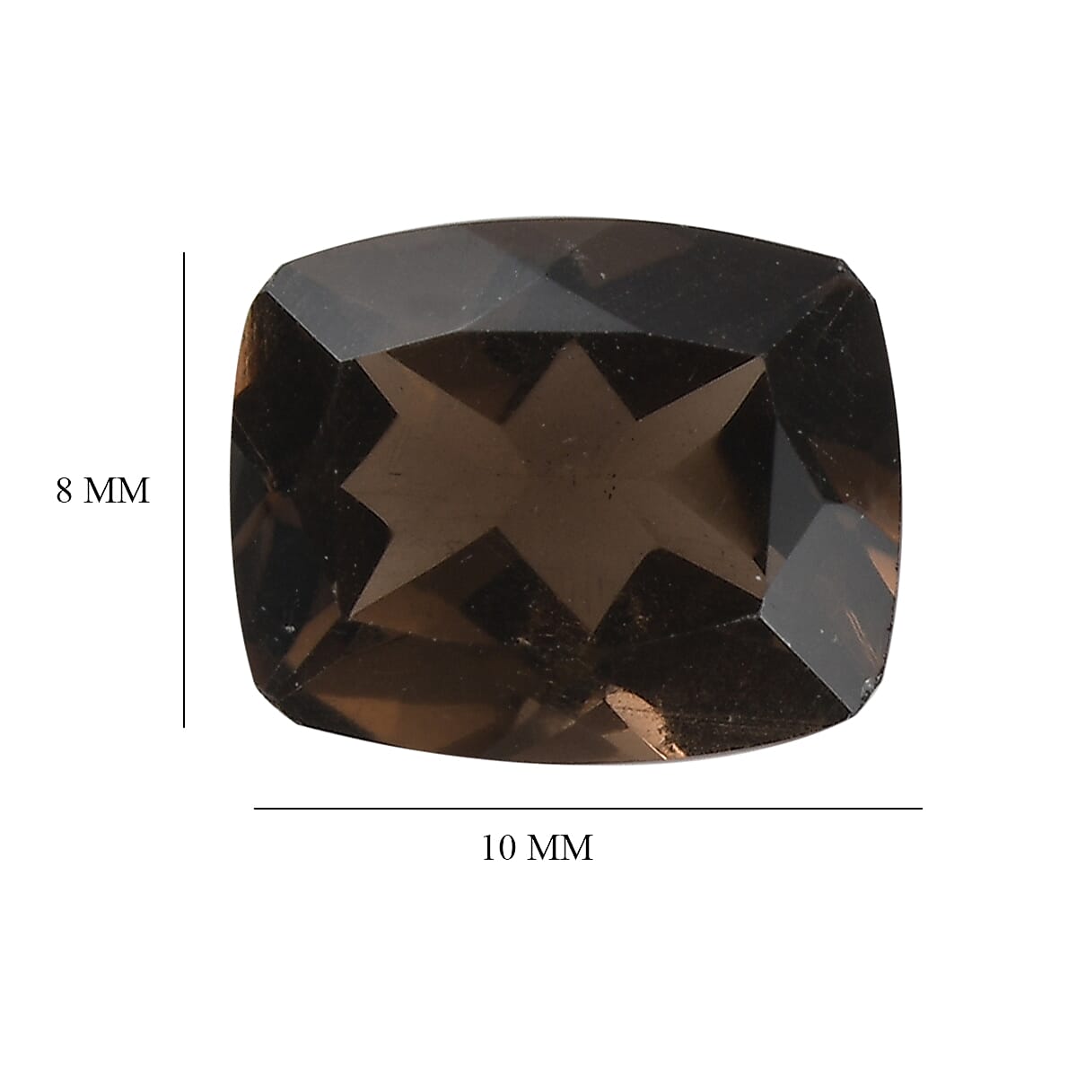 Set of 3 Smoky Quartz Loose Gemstones in Cushion Shape (10x8mm) 7827498 5