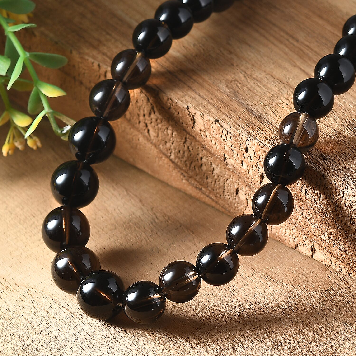 Supreme Brazilian Smoky Quartz Necklace (Size - 20-2 Ext) with Lobster Clasp in Rhodium Overlay Sterling Silver 360.00 Ct. 8163930 3